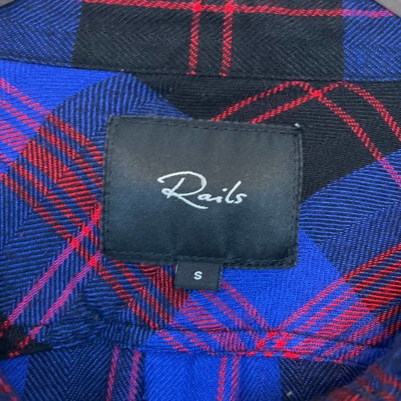 Rails Hunter Button Down Plaid Electric Blue Small - Picture 4 of 14